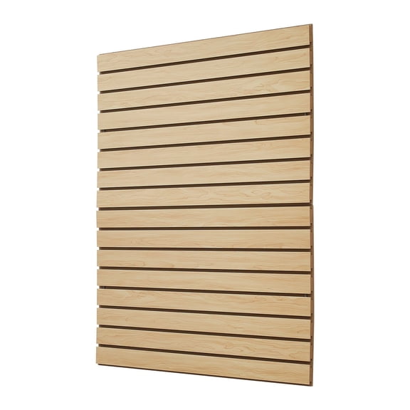 4x4ft MDF Garage Slatwall Panel Modular Design Easy Install Adjustable Storage Display DIY Cutting Natural