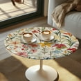 thumbnail image 2 of SEANATIVE Cocktail Table Topper Cap Pack of 4 Stretch Round Cocktail Table Covers with Elastic Fit Decorative Highboy Tablecloths for Events Parties Picnic 24 x 24 Inch, Floral Pattern, 2 of 7