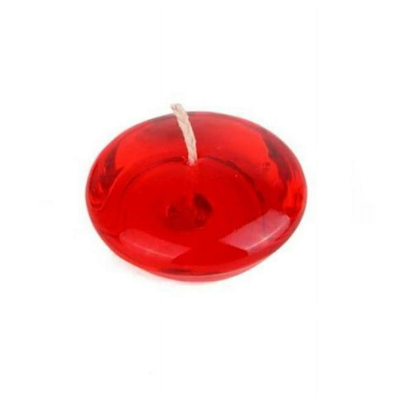CFZ-106-0 3 in. Clear Gel Floating Candles, Red - 6Piece per Box
