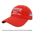 thumbnail image 4 of Trump 2024 Béisbol Ajustable Casual Golfs para Hombres Mujeres () Rojo, 4 of 4