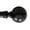 Black - Spherical, variant on PowerSellerUSA Decorative Telescopic Metal Curtain Rod, 66 to 120 Inches Contemporary Round PVC Finials, Ultra Durable Brackets 3/4 Inch Diameter Drapery Rod for Window Treatment, Gray/Bronze-Ball