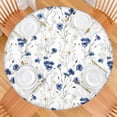thumbnail image 2 of White Daisy Flower Pattern Round Fitted Tablecloth with Elastic Edge,Dining Table Cover Waterproof,Outdoor Round Tablecloth for Camping,Dining,Indoor and Outdoor, 2 of 7