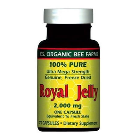Ys organic bee farms - royal jelly caps 2000 mg. - 75 capsules