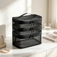 thumbnail image 6 of Bwomeauty Travel Accessories, 1Pcs Three Layered Large Capacity Storage Bag Portable Toiletries Bag Large Capacity Makeup Bag Travel Storage Bag Three Layered Pencil Case, Holiday Gifts, 6 of 6