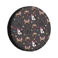 thumbnail image 1 of Fotbe French Bulldogs Funda de Llanta de Repuesto con Estampado, Engrosada, Ajuste Universal para Jeep, Remolque, RV, SUV, Camión-15 inch, 1 of 6