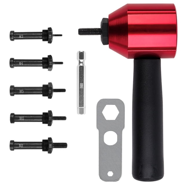 Metric Rivet Nut Converter Insert Nut Riveting Tool Cordless Rivet Nut Adapter Kit for Electric Drill/Hand Wrench