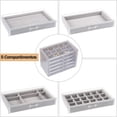 thumbnail image 4 of Caja de Joyería de - Organizador de Joyas de con 5 Cajones de Terciopelo para Aretes Anillos Pulseras Collares y Otras Joyas (Plata), 4 of 7
