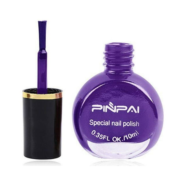 10ml Colored Printing Nail Polish Oil stamps purple Stamping Polish Sticker Nail Art