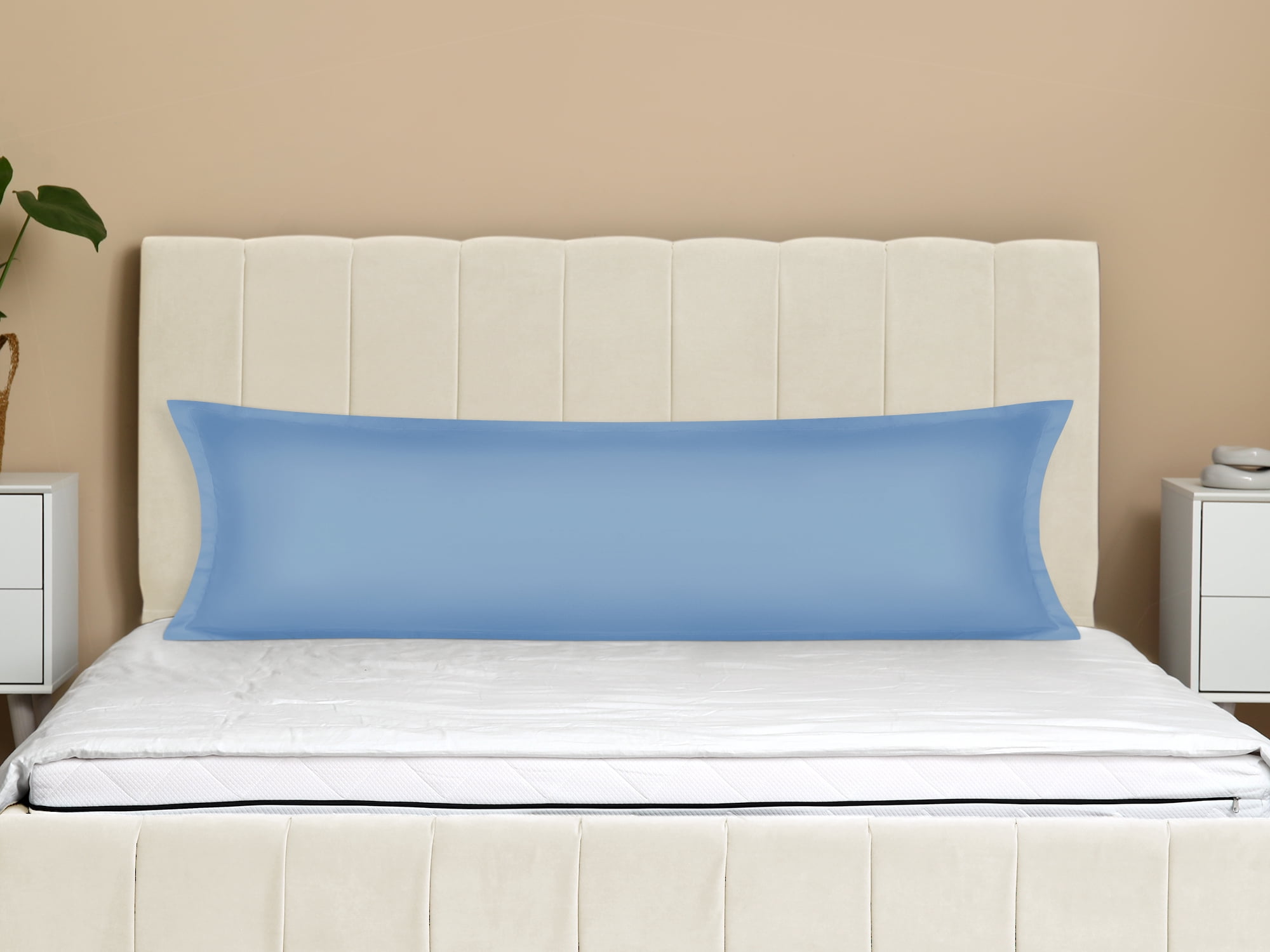 Unique Bargains 1 Pcs Pillow Cases Breathable Cooling Pillow Covers Blue 20"x48"