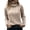 Beige, variant on Sherrylily Women Turtleneck Sweaters Long Sleeve Cable Knit Jumper Pullover