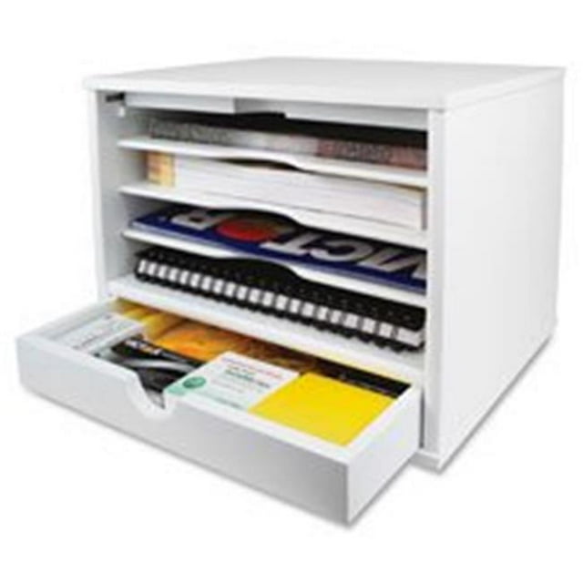 Victor Technology VCTW4720 Midnight Black Collection Wood Desktop Organizer