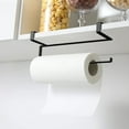 thumbnail image 4 of Eease Over the Drawer Paper Towel Holder Toilet Roll Paper Holder Tissue Paper Holder Towel Rack for Kitchen Toilet Bathroom Black, 4 of 10