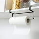 thumbnail image 5 of Portarrollos de cocina, soporte para papel de cocina, estante de almacenamiento, armario, estante de pañuelos, organizador de perchas sin clavos (negro), 5 of 5