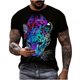 thumbnail image 1 of Camiseta de diario unisex para hombre, estampado gráfico en 3D, estampado de caballos, manga corta, blusa informal Pompotops oipoqjl4731, 1 of 9