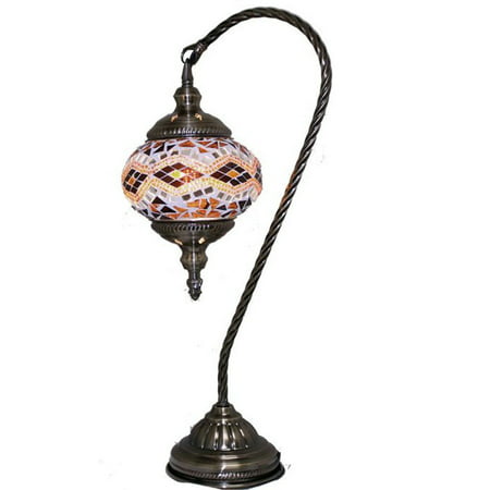 UPC 713289001292 product image for Silver Fever Handcrafted Mosaic Turkish Lamp -Moroccan Glass - Table Desk Bedsid | upcitemdb.com