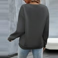 thumbnail image 7 of Sweatshirt for Women Casual Long Sleeve Crewneck Letter Printed Loose Womens Tops,Dark Gray,L, 7 of 7