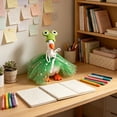 thumbnail image 2 of 7 Inch Desk Goose Outfits,Mini Removable Tulle Skirt Hat Set for Bookshelf Display & Tabletop Holiday Prop,Cute Desktop Ornament,Green, 2 of 7