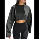 thumbnail image 3 of Sudaderas de Larga con Globo para Mujer, Sudaderas , Cuello Redondo Extragrande Gris Oscuro L, 3 of 9