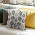 thumbnail image 3 of BANET Abstract Art Throw Pillow Covers Gray Leaf Geometric Pattern Short Plush Pillowcase Home Decor Cushion Case for Couch Sofa Bed, Super Soft &amp; Comfortable 22x22in, 3 of 5
