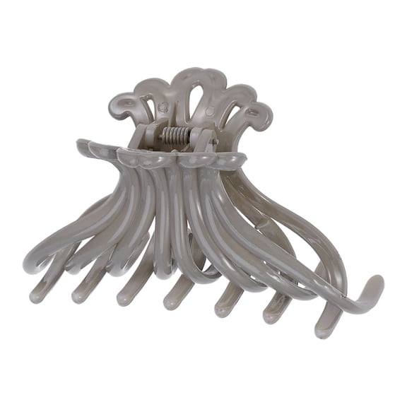 WEUVEB 1-Pack Light Grey Plastic Hair Clip with Twisted Design for Secure Hold and Non- Hairstyling