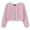 1#Pink, variant on Little Girls Knit Cardigan Lightweight Lace Button Long Sleeve Shirt, Sizes 5-6
