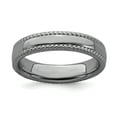 thumbnail image 1 of 925 Sterling Silver Black Stackable Ring Fancy/, 1 of 8