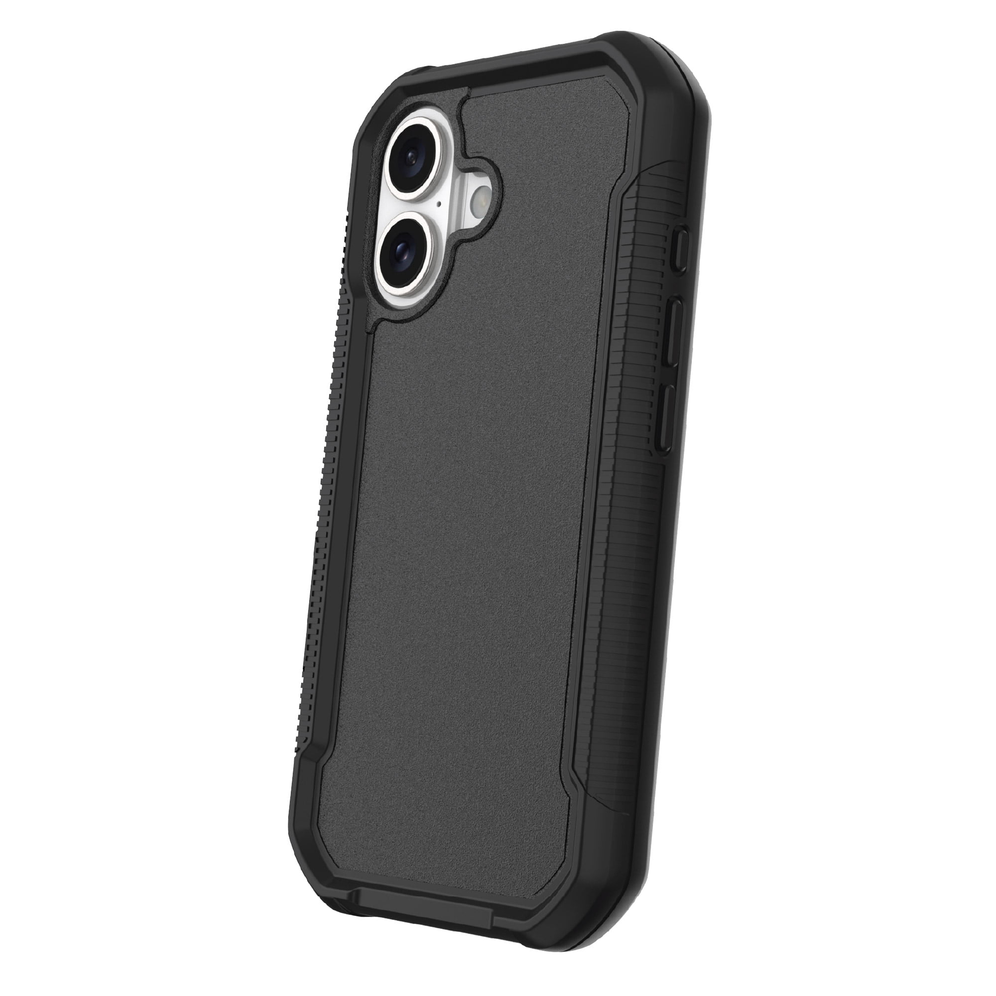 onn MagSafe Compatible Rugged Phone Case for iPhone 16 - Black