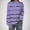 Purple, variant on SwiftWear Womens Striped Sweatshirts Loose Fit Crewneck Long Sleeve Tops Casual Pullover Shirts Fall Fashion Clothes S