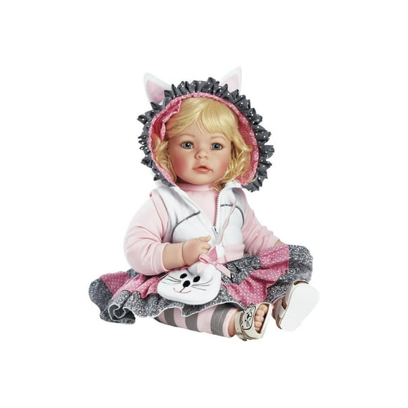 Adora ToddlerTime - The Cat���s Meow - 20 in - gray, pink