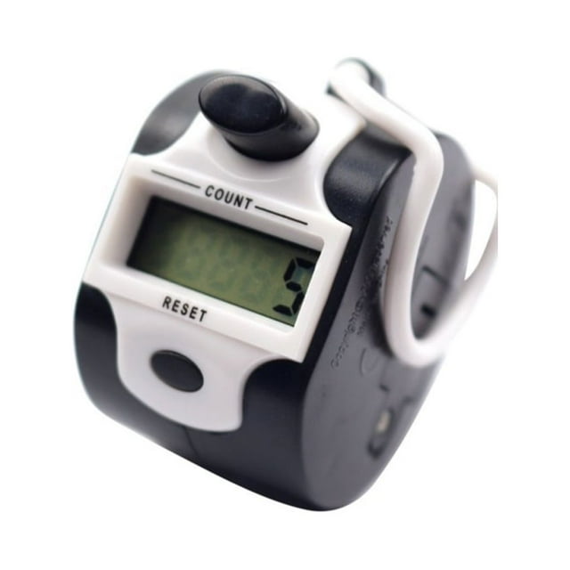 ZheElen Mini Tally Counter Clickers 5 Digit LCD Sports Counting Tool Supplies White 1Set