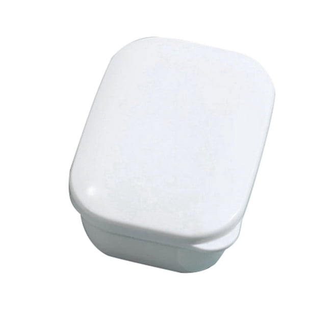 ckepdyeh - Jabonera con tapa y diseño imprimible para viajes con filtro y sello, color blanco