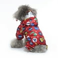 thumbnail image 4 of Dog Raincoat With Reflective Strap, Cartoon Animal & Star Print, Breathable Mesh Lining, Hooded Design - Pet Apparel For Small Medium Dogs, Waterproof Outdoor Jacket For Rainy, 4 of 7