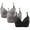 Dark Gray, variant on 3PCS Woman's Printing Gathered Together Large Size Daily Bra Underwear No Rims,Bras For Women,Support And Fixation,Shaping And Aesthetics,Protecting Breasts,Daily Wear,Comfortable Support