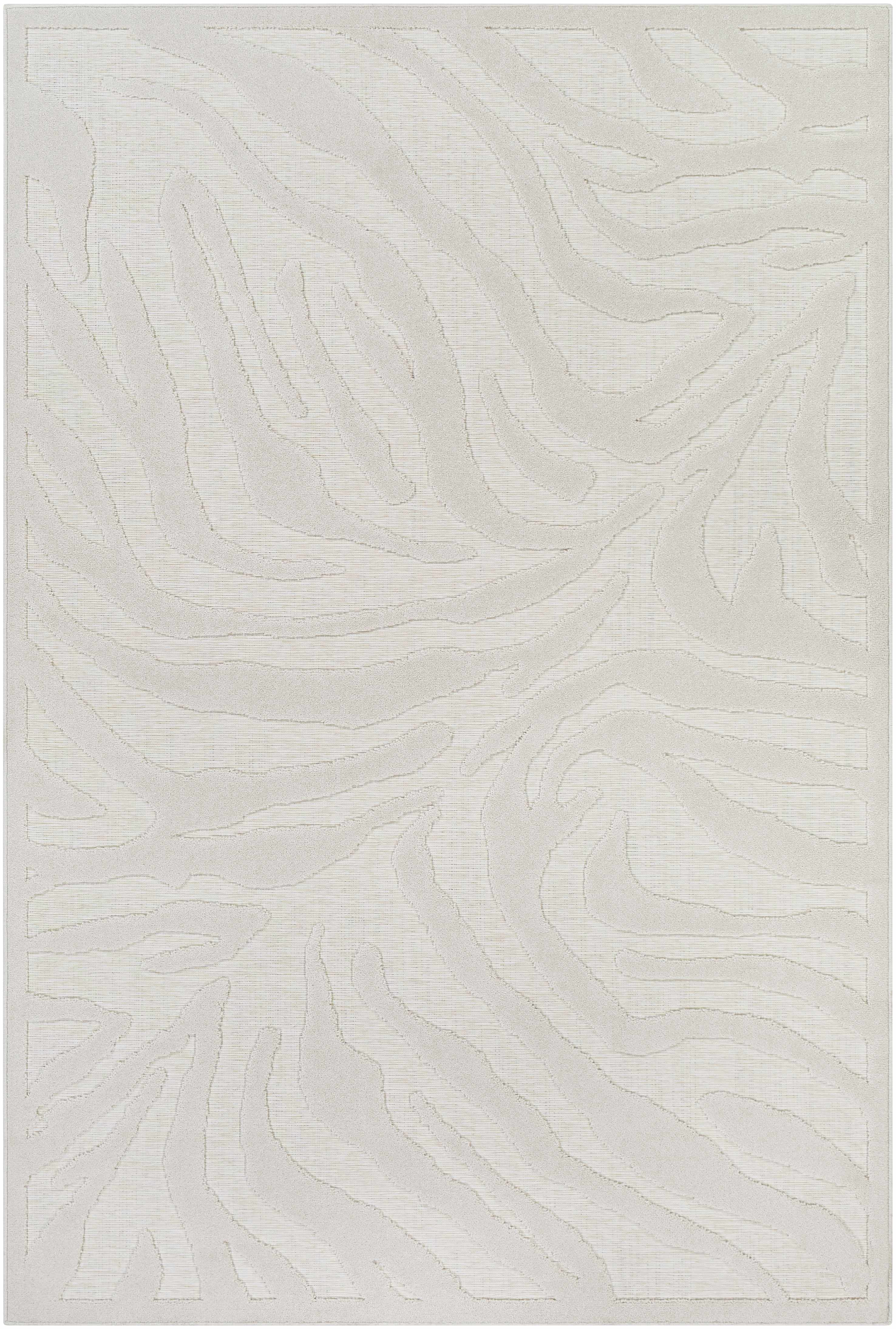 Hauteloom Benzonia Living Room, Bedroom Patio Outdoor Area Rug - Modern - Beige - 7'10" x 10'