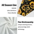 thumbnail image 7 of Sunflower Gifts Blanket, Christmas Gift Sunflower Printed Throw Blanket for Couch Bed, Ligthweight Soft Cozy Blanket for Women Birthday, Bedroom Living Room Decor All Season Black Yellow(40"x50"), 7 of 7