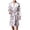 A-Grey598, variant on Men's Dragon Print Belted Night Robe Satin Longline Nighttime Indoor Wrap Gown