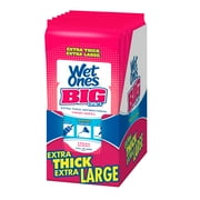 (6 Pk) Wet Ones Big Ones Antibacterial Hand Wipes Pack, Fresh, 28 Ct