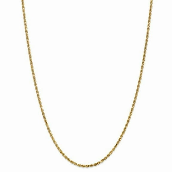 Primal Gold 14K Yellow Gold 2.25mm Diamond Cut Rope with Lobster Clasp Chain
