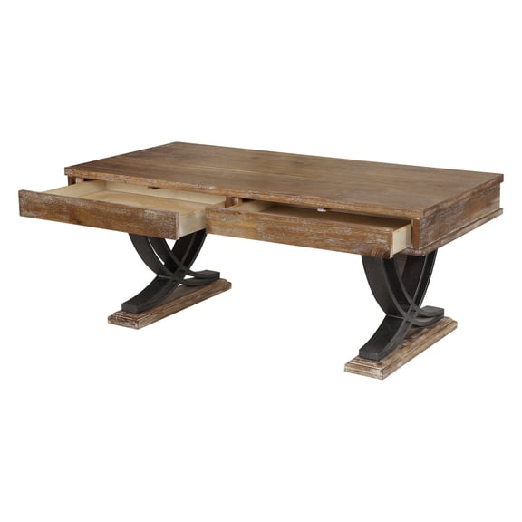 Acme Pellio Coffee Table Antique Oak & Black