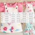 thumbnail image 3 of Gibobby Toddler Baby Girl 2 Piece Summer Outfit Ruffle Flutter Sleeve Ribbed Tee Floral Print Bib Shorts Overalls Casual Playwear Set Infant Girls Summer Outfits(Light Green,6-9 Months), 3 of 9