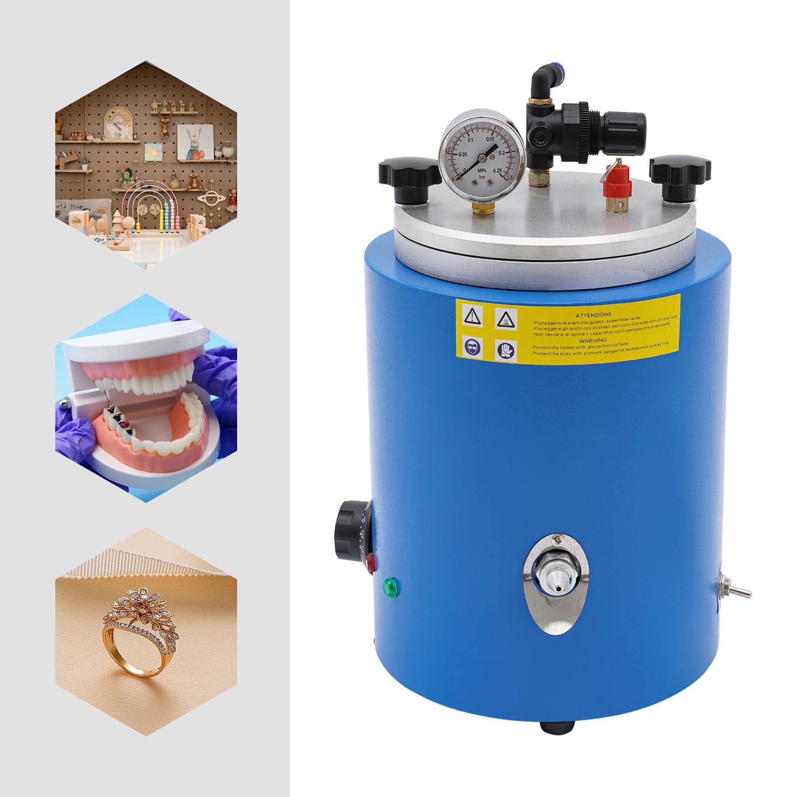 Blue Round 350W Wax Injector Wax molding machine Wax Casting Machine Jewelry Tool for Necklaces