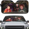 thumbnail image 2 of 3D Hocus Pocus Car Auto Sunshades Windshield Heat Protection, Hocus Merchandise Pocus Sun Shades Univeral Fit Cars Suv Truck . Halloween Horror Movie Cosplay Car Decor, 2 of 7