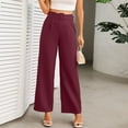 thumbnail image 5 of Diufon Women's Casual Dress Pants High Waisted Straight Leg Loose Suit Pants Trendy Versatile Business Pant, 5 of 9