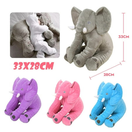 Hot Pink Plush - Soft Plush Elephant Pillow Lovely Cute Baby Sleeping Pillow Kids Children Lumbar Cushion Stuffed Doll Birthday Toy Gift