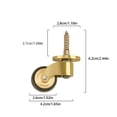 thumbnail image 3 of Justharion 4x Durable And Long-lasting Solid Brass Caster Wheels Built To Last Gold, 3 of 6