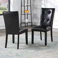 thumbnail image 2 of Sterling White Faux Marble and Wood 7-piece Dining Set in Black, 2 of 12