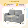 thumbnail image 3 of Gymax 2-Seat Kids Sofa Toddler Sofa Couch w/ Soft Teddy Fleece Upholstery Grey, 3 of 10