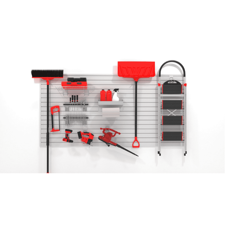 CrownWall PVC Slat Wall Panels Garage Wall and Home Organizer