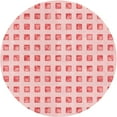 thumbnail image 1 of Ahgly Company Machine Washable Indoor Round Transitional Light Red Pink Area Rugs, 8' Round, 1 of 7