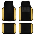 thumbnail image 5 of FH Group Car Seat Covers Set for Auto 4 Headrests Black Yellow with Carpet Floor Mat, 5 of 5